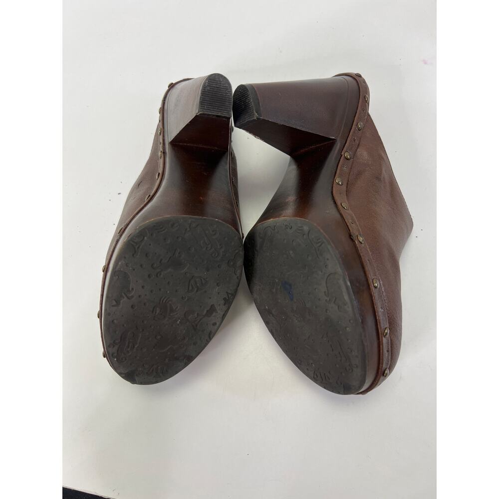 Zodiac Vintage Clogs Chocolate Brown Studded Detail Size 7 - Picture 7 of 8